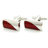 YH-2151A Red Enamel Cufflinks for Men