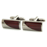 YH-2151A Red Enamel Cufflinks for Men