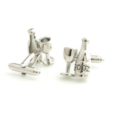 YH-336 Winebottle & Wineglass Novelty Cufflinks