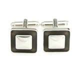 Enamel Square Cufflinks in Black,Red,Blue