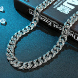 Retro Carved Necklace Men's Punk Rose Pattern Cuban Metal Accessory