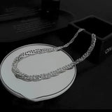 YH Italian Flash Woven Snake Bone Chain Necklace