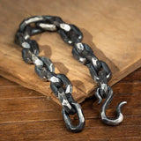 YH National Bold Men's Horse Whip Chain Hexagonal Bracelet