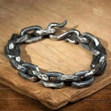 YH National Bold Men's Horse Whip Chain Hexagonal Bracelet