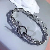 YH Diamond Pig Nose Bracelet No Clasp