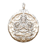 Thousand-handed Avalokitesvara Buddha Pendant Necklace Stainless Steel
