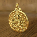 Thousand-handed Avalokitesvara Buddha Pendant Necklace Stainless Steel