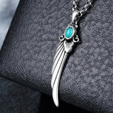 Vintage Feather Pendant Necklace Takahashi Goro Style