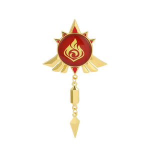 Yuanshen Clear Clock Fan Pendant Brooch - Two-dimensional Cos Accessories