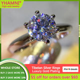 Tibetan Silver Rings for Women Zircon Wedding Band Bride Jewelry