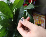 Tibetan Silver Rings for Women Zircon Wedding Band Bride Jewelry