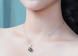 Tibetan Silver Necklace with Pearl Pendant - Statement Women's Jewelry