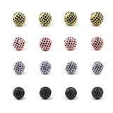 Zircon Copper Beads Spacer 4pcs 6/8/10mm Round Crystal Loose Beads Jewelry DIY