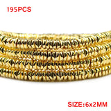 Natural Hematite Stone 6mm Spacer Beads for Bracelet Making