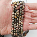 Red Leopard Stone Irregular Gravel Chip Beads for Jewelry
