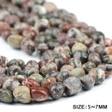 Red Leopard Stone Irregular Gravel Chip Beads for Jewelry