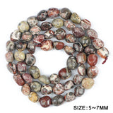 Red Leopard Stone Irregular Gravel Chip Beads for Jewelry