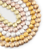 Matte Hematite 8mm Coin Spacer Beads 48pcs