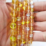 Yellow Flash Labradorite Beads 6/8/10MM for Bracelet DIY