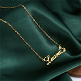 Personalized Nameplate Name Necklace Stainless Steel Pendant Choker