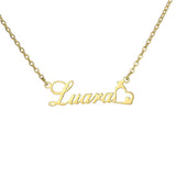 Personalized Nameplate Name Necklace Stainless Steel Pendant Choker