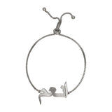 Personalized Stainless Steel Arabic Name Bangle Bracelet for Women