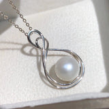 10-11mm Freshwater Pearl Pendant 925 Silver Necklace Minimalist Style