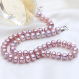 Natural Freshwater Pearl Necklace Women Jewelry 8-9mm Pearl Cultured Pearl