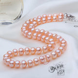 Natural Freshwater Pearl Necklace Women Jewelry 8-9mm Pearl Cultured Pearl