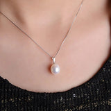 Natural Pearl Choker Necklace 925 Sterling Silver Jewelry