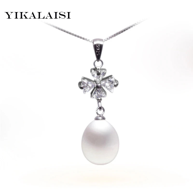 Natural Freshwater Pearl Pendant 925 Sterling Silver Jewelry