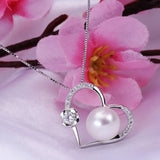 Natural Freshwater Pearl Pendant Choker 925 Sterling Silver Jewelry