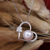 Natural Freshwater Pearl Pendant Choker 925 Sterling Silver Jewelry