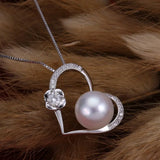 Natural Freshwater Pearl Pendant Choker 925 Sterling Silver Jewelry
