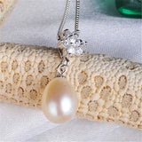 Freshwater Pearl Snowflake Pendants 925 Sterling Silver Jewelry For Women