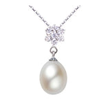 Freshwater Pearl Snowflake Pendants 925 Sterling Silver Jewelry For Women