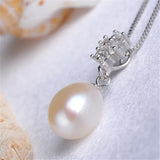 Freshwater Pearl Snowflake Pendants 925 Sterling Silver Jewelry For Women
