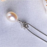 Freshwater Pearl Snowflake Pendants 925 Sterling Silver Jewelry For Women