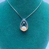 8-9mm Freshwater Pearl Oblate Pendant Necklace Chain Style Wholesales