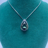 8-9mm Freshwater Pearl Oblate Pendant Necklace Chain Style Wholesales