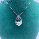 8-9mm Freshwater Pearl Oblate Pendant Necklace Chain Style Wholesales