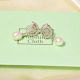8-9mm Pearl Earrings 925 Sterling Silver Jewelry For Women