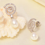 8-9mm Pearl Earrings 925 Sterling Silver Jewelry For Women