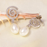 8-9mm Pearl Earrings 925 Sterling Silver Jewelry For Women