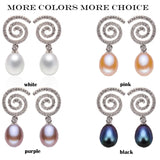 8-9mm Pearl Earrings 925 Sterling Silver Jewelry For Women