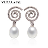 8-9mm Pearl Earrings 925 Sterling Silver Jewelry For Women