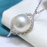 925 Silver Fine Natural Pearl Pendant 10-11mm