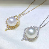 925 Silver Fine Natural Pearl Pendant 10-11mm