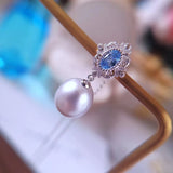 925 Silver Opal Pendant Necklace with Freshwater Pearl