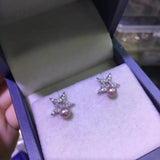 925 Silver Pearl Earrings 4-5mm Studs